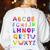 Monster ABC Cute Alphabet Halloween Teacher Costume Kids Women's Sweatshirt Back Print White Monster ABC Cute Alphabet Halloween Teacher Costume Kids Women's Sweatshirt Back Print White