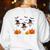Multilingual Learner Teacher Spooky Halloween ESL Teacher Women's Sweatshirt Back Print White