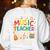 Music Teacher Music Sing Play Dance Choir Piano Women's Sweatshirt Back Print White Music Teacher Music Sing Play Dance Choir Piano Women's Sweatshirt Back Print White