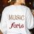 Music Teacher Teaching Music Is My Forte For Music Lovers Women's Sweatshirt Back Print White
