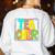 Neon Retro Teacher Cute Teacher Team New Teacher Back To Sch Women's Sweatshirt Back Print White Neon Retro Teacher Cute Teacher Team New Teacher Back To Sch Women's Sweatshirt Back Print White