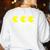 Nerdy Pac-Math Nom Retro Game Precalculus Math Teacher Women's Sweatshirt Back Print White