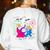 Nerdy Pythagoras Fighting Over C Squared Math Teacher Women's Sweatshirt Back Print White