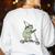 Off To Teach English Scooter Frog ESL Teacher Literature Women's Sweatshirt Back Print White