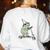 Off To Teach Preschool Pre-K Teacher Back To School Frog Women's Sweatshirt Back Print White