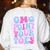 OMG Point Your Toes Dancing Teacher Tap Dancer Dance For Men Women Kids Women's Sweatshirt Back Print White OMG Point Your Toes Dancing Teacher Tap Dancer Dance For Men Women Kids Women's Sweatshirt Back Print White