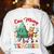 One Merry Teacher Groovy Christmas Tree Pjs Xmas Teacher Women's Sweatshirt Back Print White One Merry Teacher Groovy Christmas Tree Pjs Xmas Teacher Women's Sweatshirt Back Print White