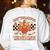 One Thankful Teacher Thanksgiving Retro Groovy Fall Teachers Women's Sweatshirt Back Print White