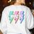 Para Squad Paraprofessional Teacher Lightning Bolt Women's Sweatshirt Back Print White Para Squad Paraprofessional Teacher Lightning Bolt Women's Sweatshirt Back Print White