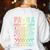 Para Tour Paraprofessional Squad Rock Teacher Back To School Women's Sweatshirt Back Print White Para Tour Paraprofessional Squad Rock Teacher Back To School Women's Sweatshirt Back Print White