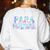Paraprofessional Groovy Back To School Cute Teachers Women Women's Sweatshirt Back Print White
