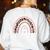 Paraprofessional Rainbow Para Teacher Parapro Women's Sweatshirt Back Print White Paraprofessional Rainbow Para Teacher Parapro Women's Sweatshirt Back Print White