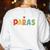 Paras Make It Possible Teacher Paraprofessional Paraeducator Women's Sweatshirt Back Print White