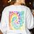 PE Teacher Phys Ed Tie Dye Physical Education Appreciation Women's Sweatshirt Back Print White
