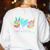 Peace Love Art Painting Palette Art Teacher Women's Sweatshirt Back Print White Peace Love Art Painting Palette Art Teacher Women's Sweatshirt Back Print White