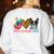 Peace Love Boston Terrier Tie Dye Dog Lover For Men Women Girls Kids Women's Sweatshirt Back Print White