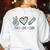 Peace Love Learn Tie Dye Teacher Kids 100th Days Of School Women's Sweatshirt Back Print White