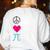 Peace Love Math Maths Teacher Pi Symbol Men Women Women's Sweatshirt Back Print White Peace Love Math Maths Teacher Pi Symbol Men Women Women's Sweatshirt Back Print White