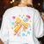 Pencil Leopard Coquette Bow Teacher Life Back To School Women's Sweatshirt Back Print White Pencil Leopard Coquette Bow Teacher Life Back To School Women's Sweatshirt Back Print White