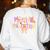 Physical Education Halloween Bow Checkered Teacher Ghost PE Women's Sweatshirt Back Print White Physical Education Halloween Bow Checkered Teacher Ghost PE Women's Sweatshirt Back Print White