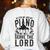 Piano Teacher Pianist Women's Sweatshirt Back Print White Piano Teacher Pianist Women's Sweatshirt Back Print White
