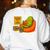 Pickle Reading Books Bookworm Teacher Librarian Kids Retro Women's Sweatshirt Back Print White Pickle Reading Books Bookworm Teacher Librarian Kids Retro Women's Sweatshirt Back Print White