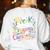 Pre-K Crayons & Curiosity Preschool Teachers Life Tie Dye Women's Sweatshirt Back Print White