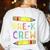 Pre-K Crew PreK Teachers Back To School Women's Sweatshirt Back Print White Pre-K Crew PreK Teachers Back To School Women's Sweatshirt Back Print White