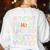 Pre K Kindergarten Hi Alphabet Back To School Teachers Men Women Girls Kids Women's Sweatshirt Back Print White