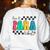 Pre-K Paraprofessional Teacher Back To School Vibes Women's Sweatshirt Back Print White Pre-K Paraprofessional Teacher Back To School Vibes Women's Sweatshirt Back Print White