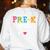Pre-K Squad Teacher Student Kids Preschool Back To School Women's Sweatshirt Back Print White