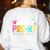 Pre-k Team Pencil Teacher Student Back To School Girls Women's Sweatshirt Back Print White