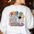 Pre-K Is Out Of This World Space Planets Teacher Women's Sweatshirt Back Print White