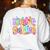 Preppy Kindergarten First Day Of School Teachers Girls Boys Women's Sweatshirt Back Print White Preppy Kindergarten First Day Of School Teachers Girls Boys Women's Sweatshirt Back Print White