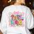 Preppy Third Grade Back To School Teacher Girl Kid Women's Sweatshirt Back Print White Preppy Third Grade Back To School Teacher Girl Kid Women's Sweatshirt Back Print White
