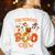 Preschool Boo Crew Halloween Costume For Teacher Kids Women's Sweatshirt Back Print White Preschool Boo Crew Halloween Costume For Teacher Kids Women's Sweatshirt Back Print White