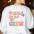 Preschool Boo Crew Preschool Teacher Student Halloween Women's Sweatshirt Back Print White
