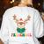 Preschool Crew Xmas Reindeer Teacher Student Christmas Women's Sweatshirt Back Print White