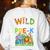 Preschool Teacher Kids Back To School Wild About Pre-K Women's Sweatshirt Back Print White Preschool Teacher Kids Back To School Wild About Pre-K Women's Sweatshirt Back Print White