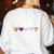 I Promise To Teach Love LGBT-Q Pride Proud Ally Teacher Women's Sweatshirt Back Print White