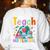 Proud To Teach Multilingual Learner ESL English Teacher Women's Sweatshirt Back Print White Proud To Teach Multilingual Learner ESL English Teacher Women's Sweatshirt Back Print White