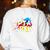 PTA Crew Back To School Volunteer Board Mom Parent Teacher Women's Sweatshirt Back Print White