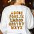 Pumpkin ABC Halloween Alphabet Costume School Teacher Kids Women's Sweatshirt Back Print White Pumpkin ABC Halloween Alphabet Costume School Teacher Kids Women's Sweatshirt Back Print White