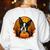Pumpkin Boston Terrier Costume On Boston Terrier Halloween Women's Sweatshirt Back Print White