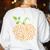 Pumpkin Music Notes Fall Teacher Autumn Halloween Women's Sweatshirt Back Print White Pumpkin Music Notes Fall Teacher Autumn Halloween Women's Sweatshirt Back Print White