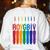 Rainbow Roygbiv Kids Artist Costume Art Teacher Women's Sweatshirt Back Print White Rainbow Roygbiv Kids Artist Costume Art Teacher Women's Sweatshirt Back Print White