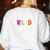 If You Can Read This Thank A Teacher Gratitude Men Women Girls Kids Women's Sweatshirt Back Print White