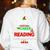 Reading Teacher Christmas Shirt Elf Christmas Cheer For Men Women Women's Sweatshirt Back Print White Reading Teacher Christmas Shirt Elf Christmas Cheer For Men Women Women's Sweatshirt Back Print White