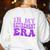 In My Retirement Era Groovy Retired Teacher 2025 Women Women's Sweatshirt Back Print White In My Retirement Era Groovy Retired Teacher 2025 Women Women's Sweatshirt Back Print White