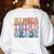 Retro Aloha Third Grade Teacher Summer Vacation Beach Hawaii Women's Sweatshirt Back Print White Retro Aloha Third Grade Teacher Summer Vacation Beach Hawaii Women's Sweatshirt Back Print White